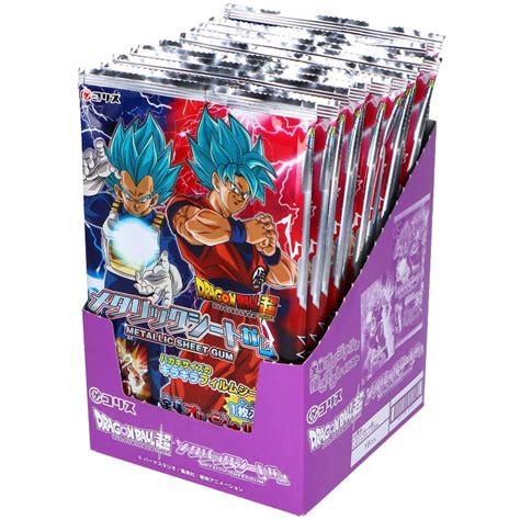 metallic sheet gum|Coris Dragon Ball Metallic Sheet Gum Case of 15 Unopened .